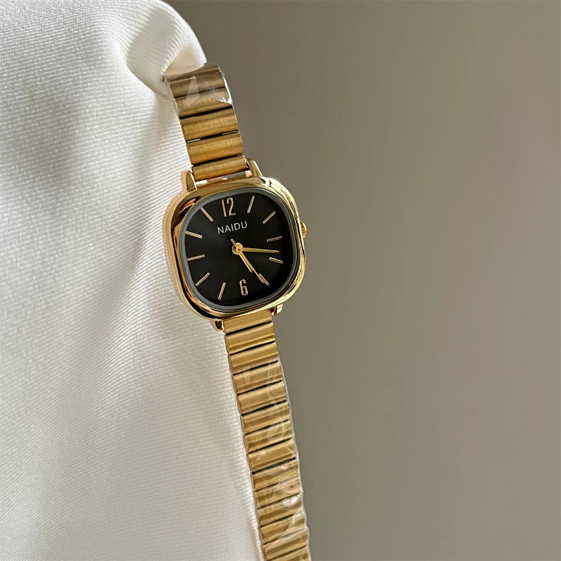 Women’s Square Stainless Steel Quartz Watch