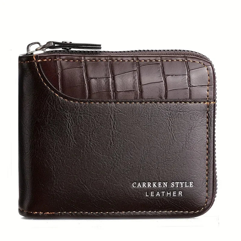 Men’s Leather Zipper Wallet