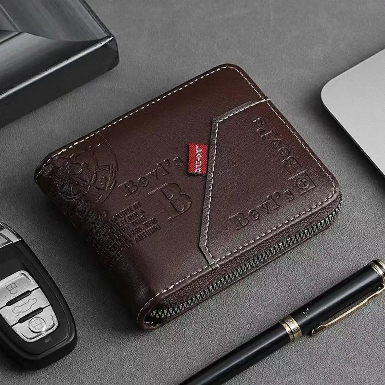Retro Wax Oil PU Leather Short Wallet