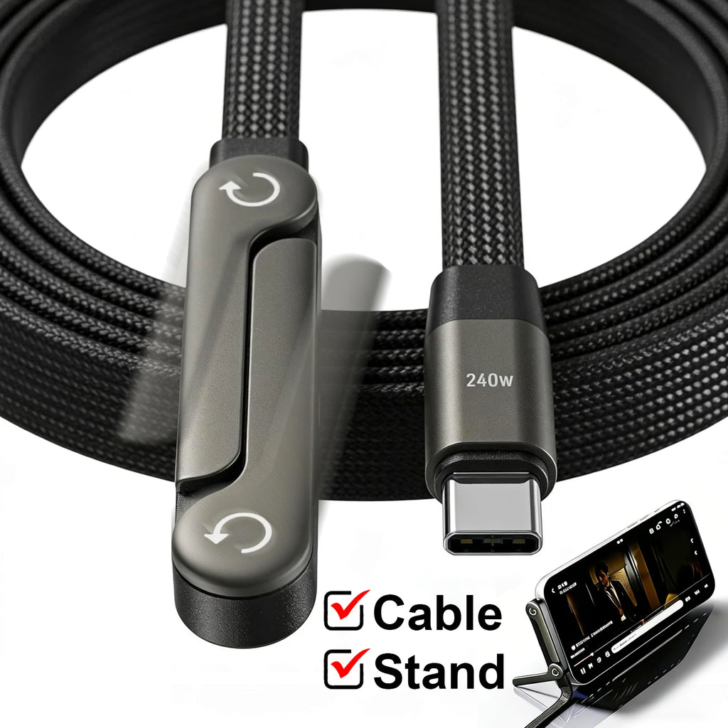 240W Type-C Fast Charging Cable with Stand