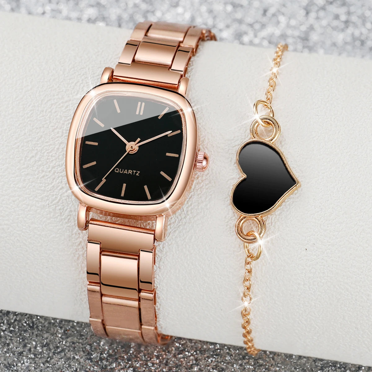 Women’s Square Watch & Bracelet Set