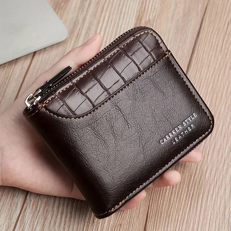 Men’s Leather Zipper Wallet