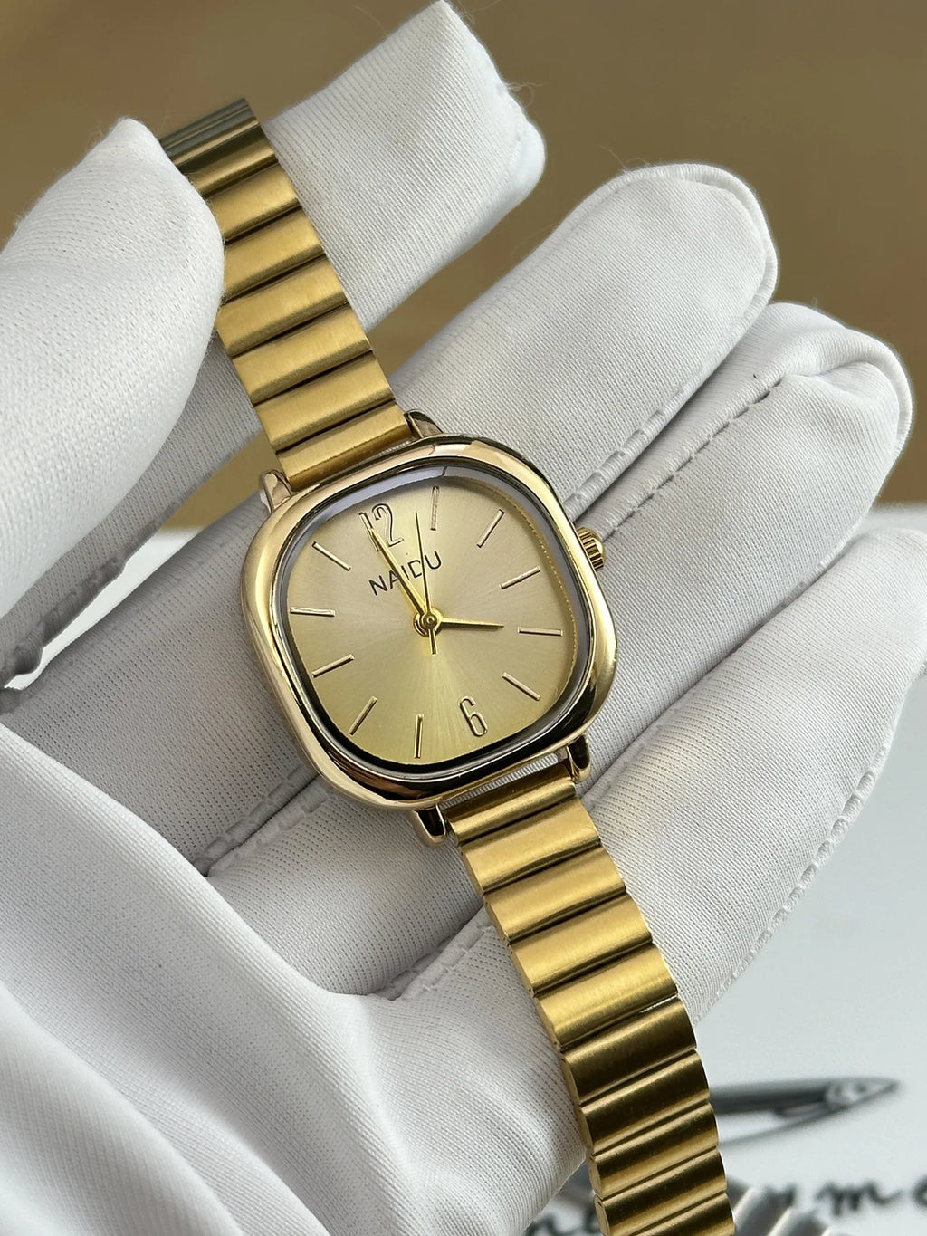 Women’s Square Stainless Steel Quartz Watch
