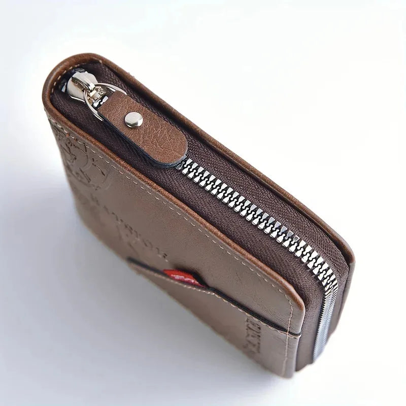 Retro Wax Oil PU Leather Short Wallet