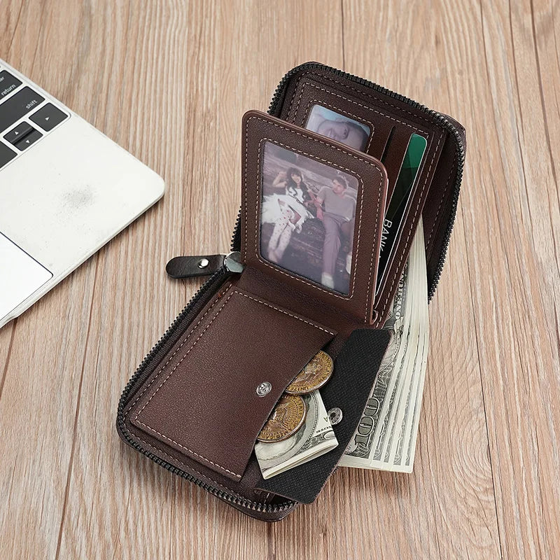 Men’s Leather Zipper Wallet