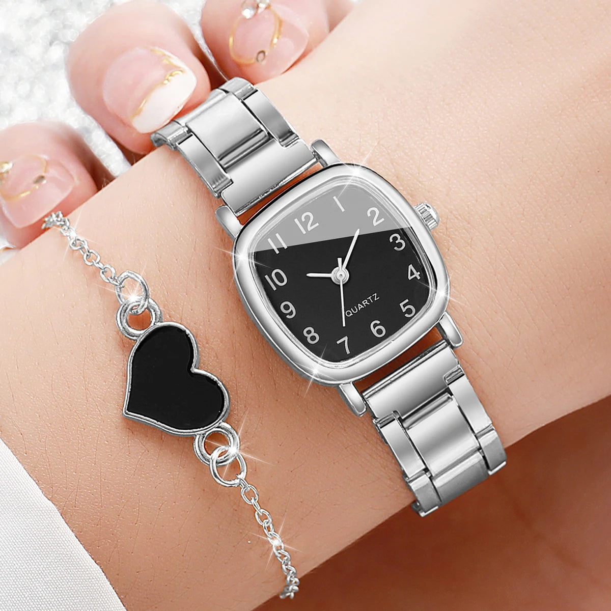 Women’s Square Watch & Bracelet Set