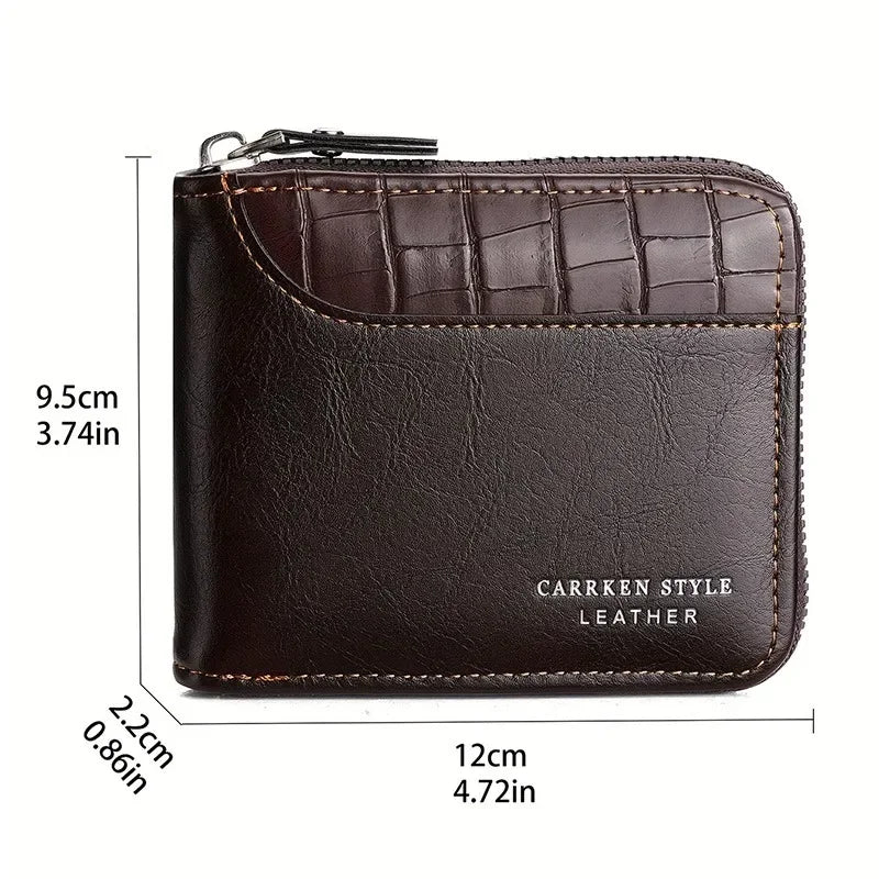 Men’s Leather Zipper Wallet