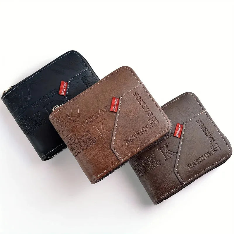 Retro Wax Oil PU Leather Short Wallet