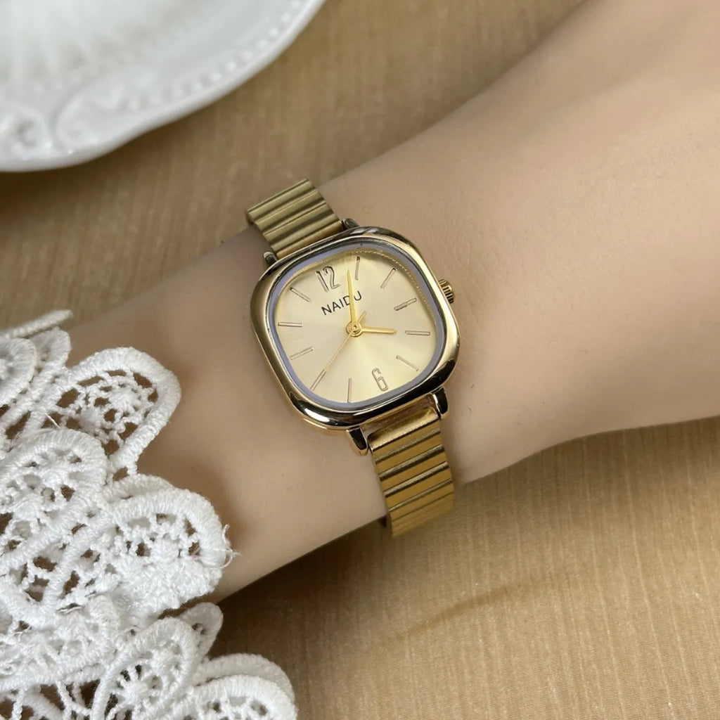 Women’s Square Stainless Steel Quartz Watch