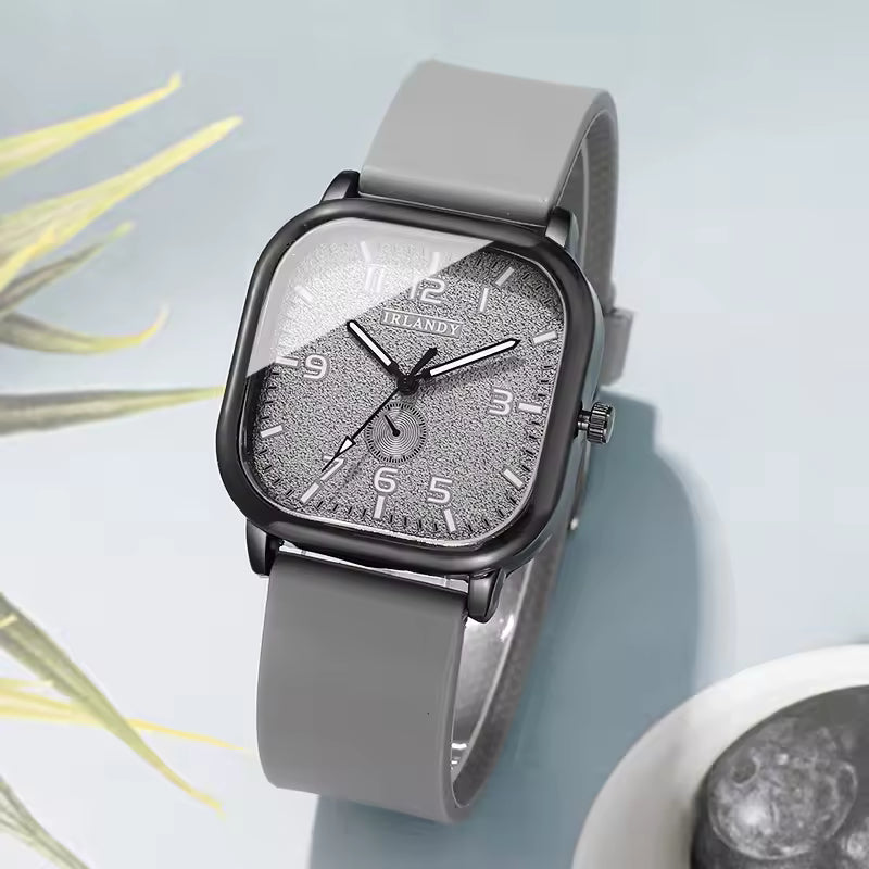 V248 Square Silicone Quartz Watch