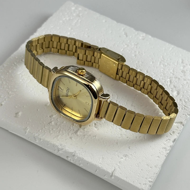 Women’s Square Stainless Steel Quartz Watch