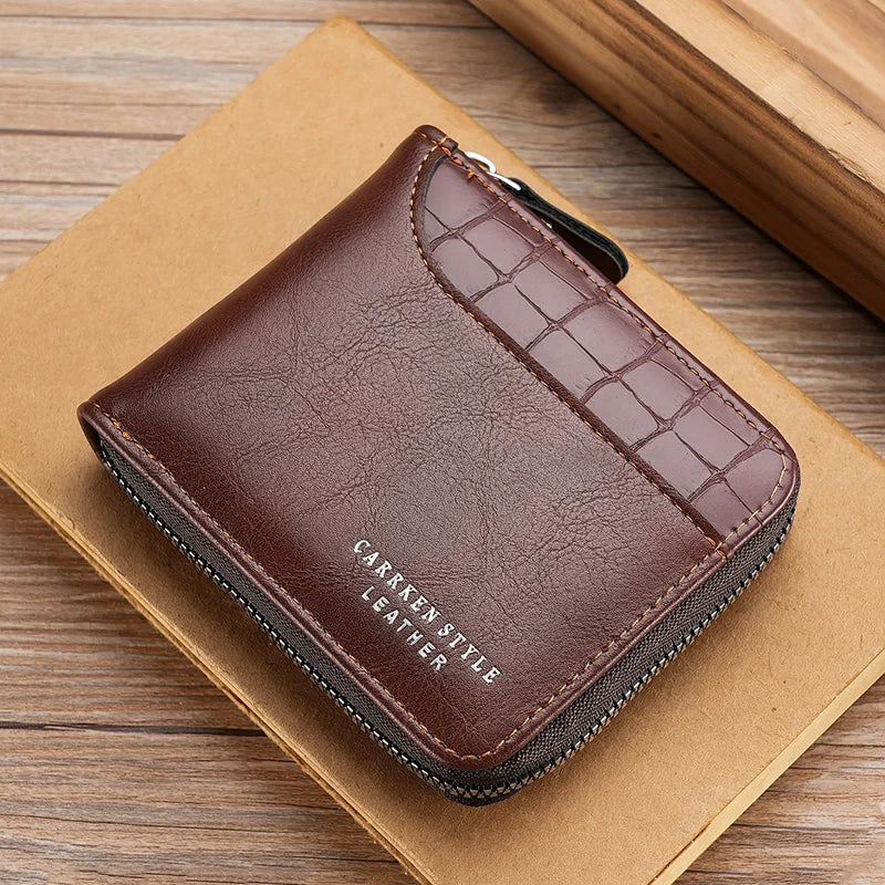 Men’s Leather Zipper Wallet