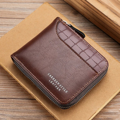 Men’s Leather Zipper Wallet