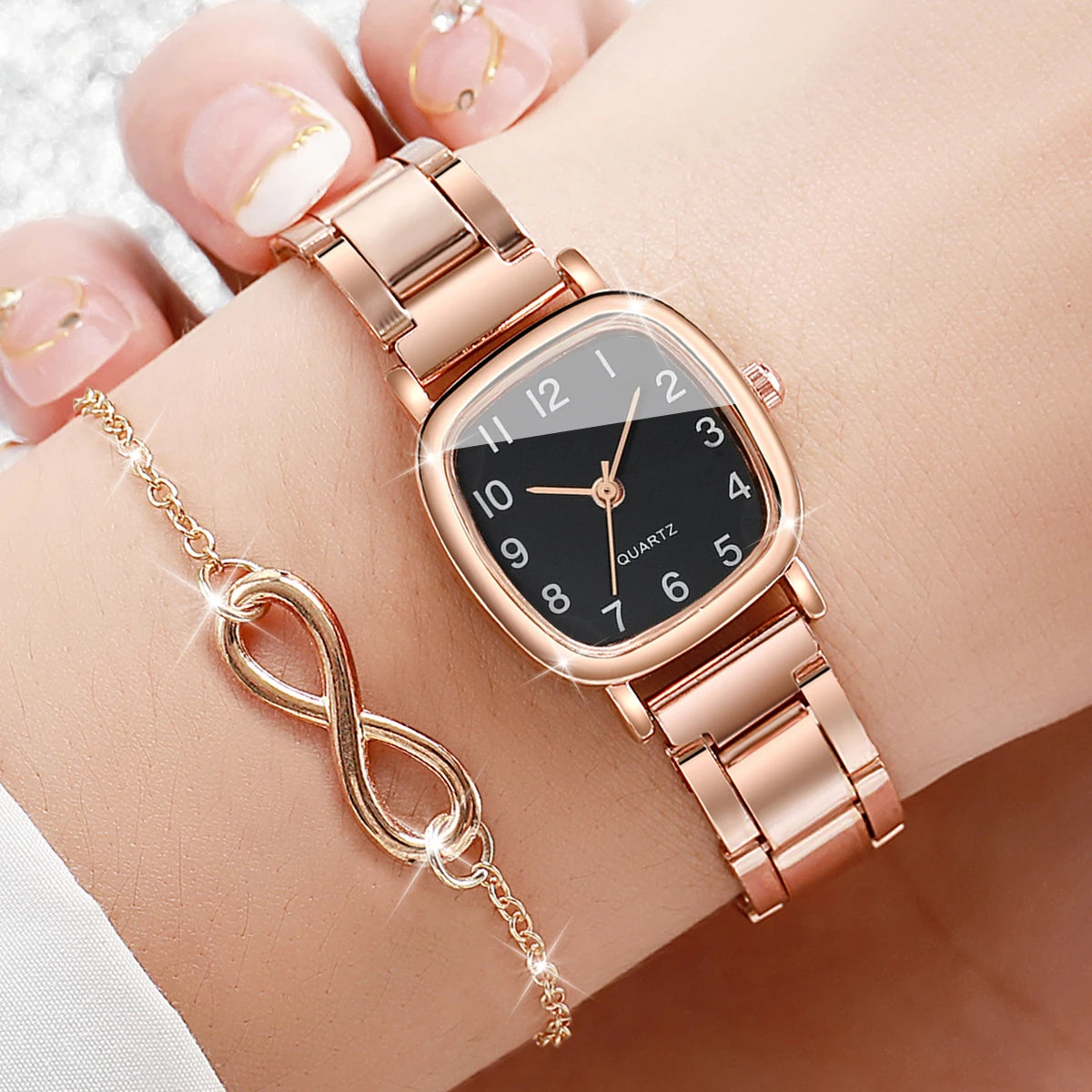 Women’s Square Watch & Bracelet Set