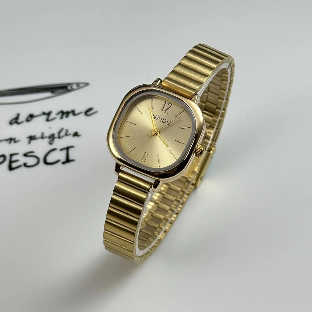 Women’s Square Stainless Steel Quartz Watch
