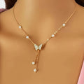 Butterfly Tassel Pendant Necklace