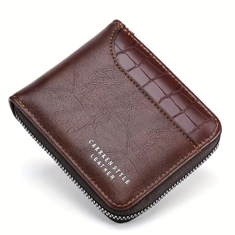 Men’s Leather Zipper Wallet
