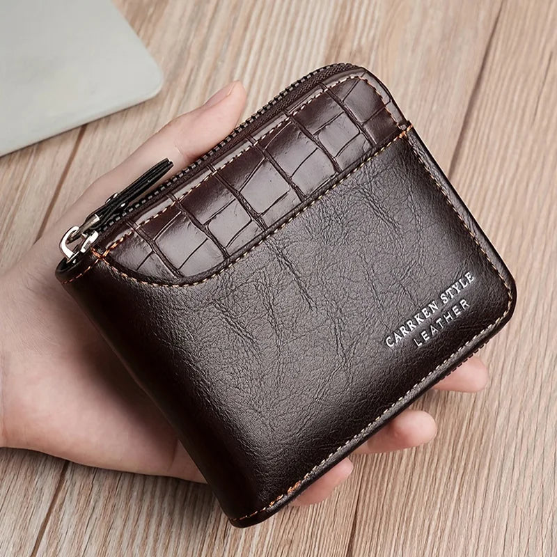 Men’s Leather Zipper Wallet