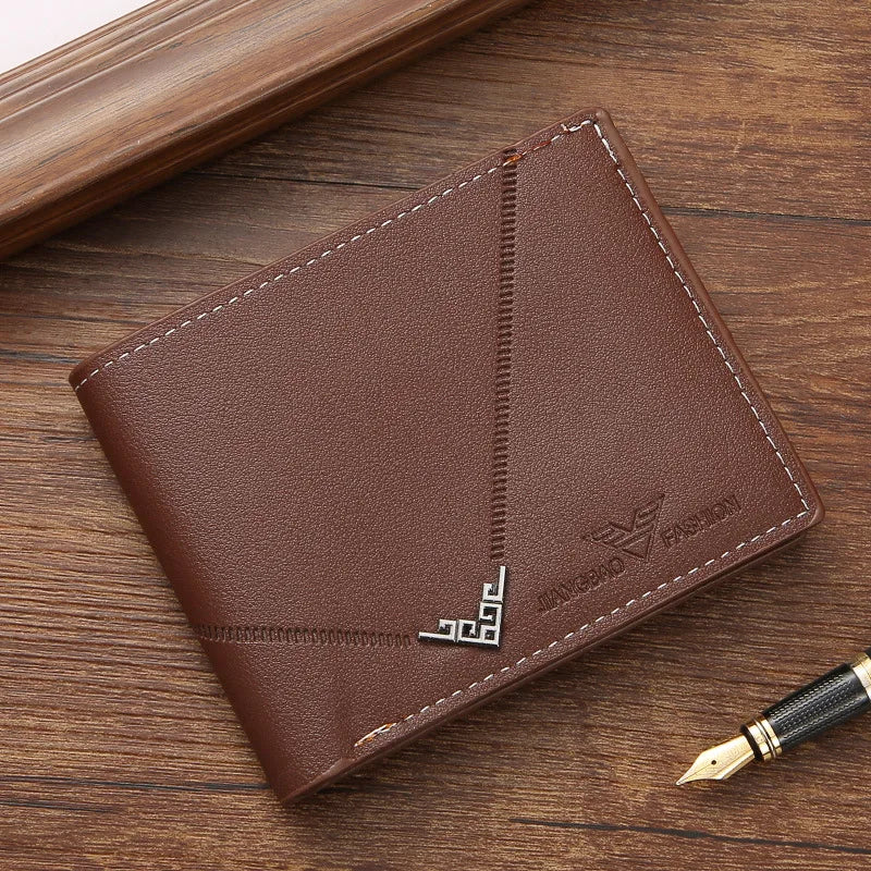 Lychee Texture Leather Card Holder Wallet