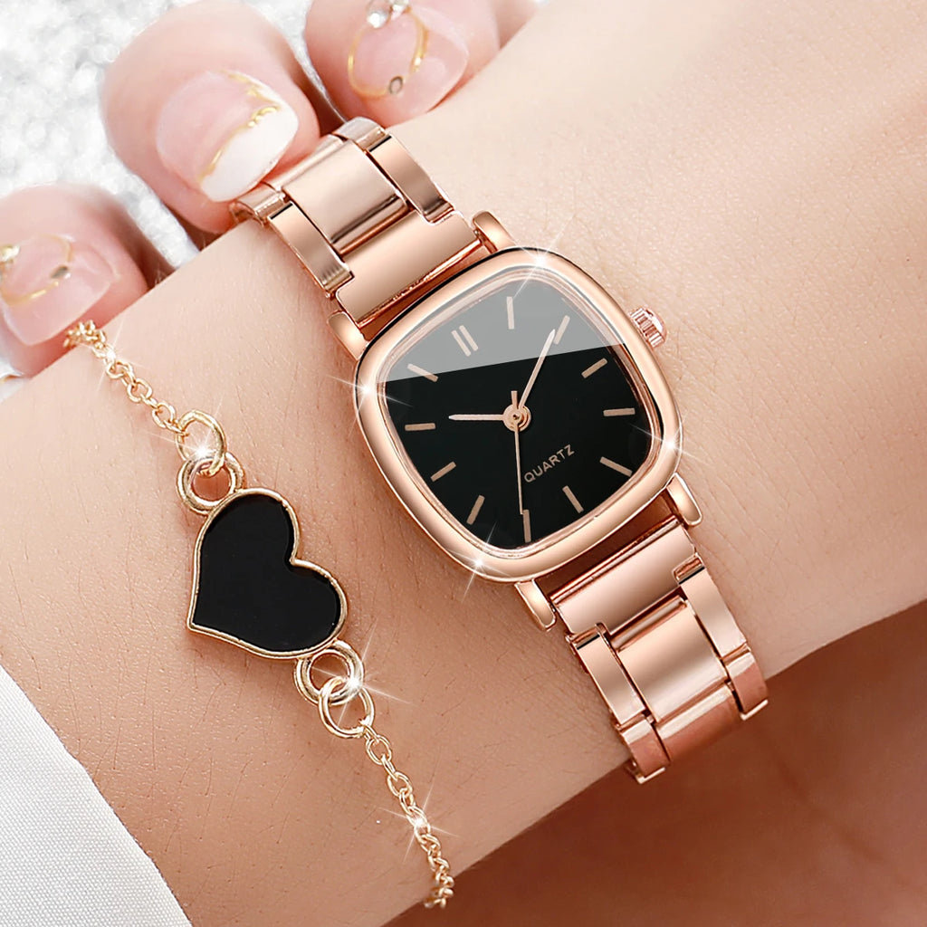 Women’s Square Watch & Bracelet Set