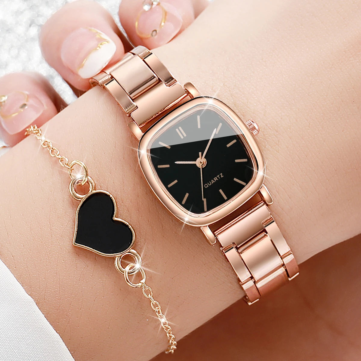 Women’s Square Watch & Bracelet Set