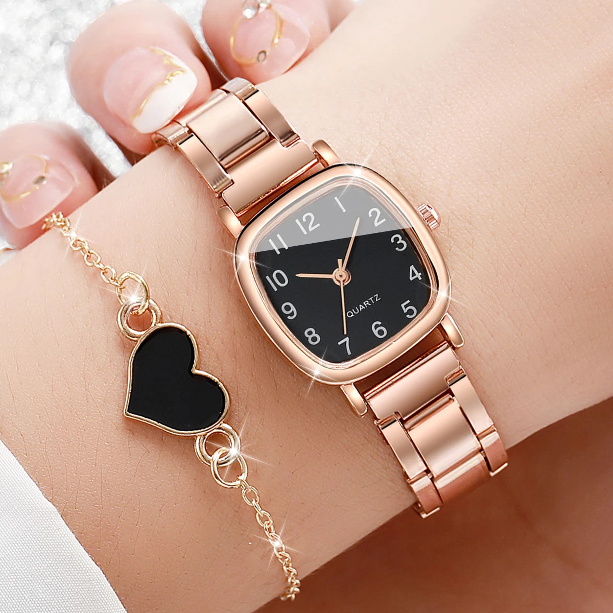 Women’s Square Watch & Bracelet Set