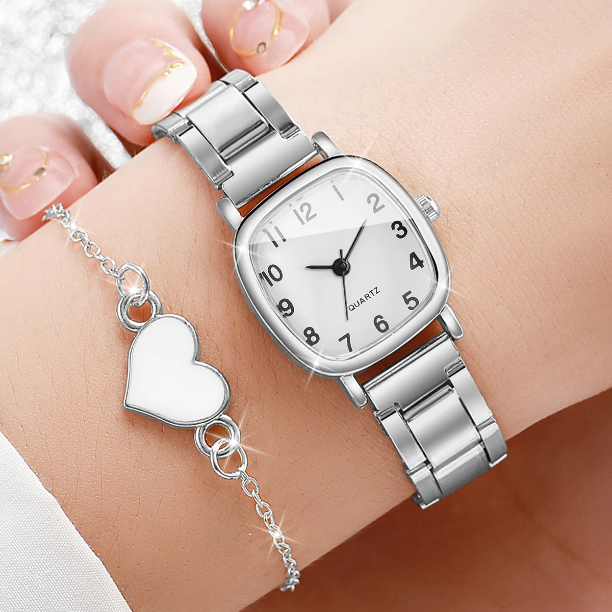 Women’s Square Watch & Bracelet Set