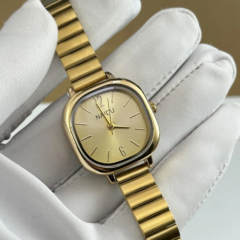 Women’s Square Stainless Steel Quartz Watch