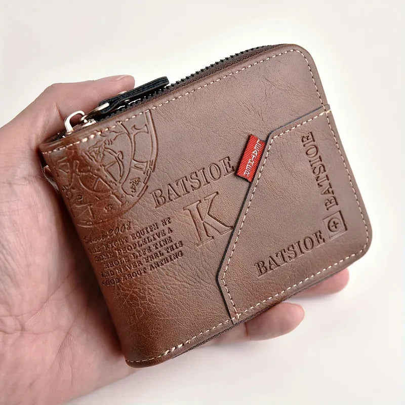 Retro Wax Oil PU Leather Short Wallet
