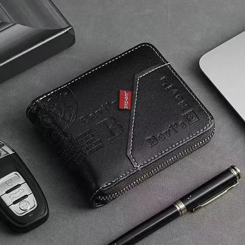 Retro Wax Oil PU Leather Short Wallet