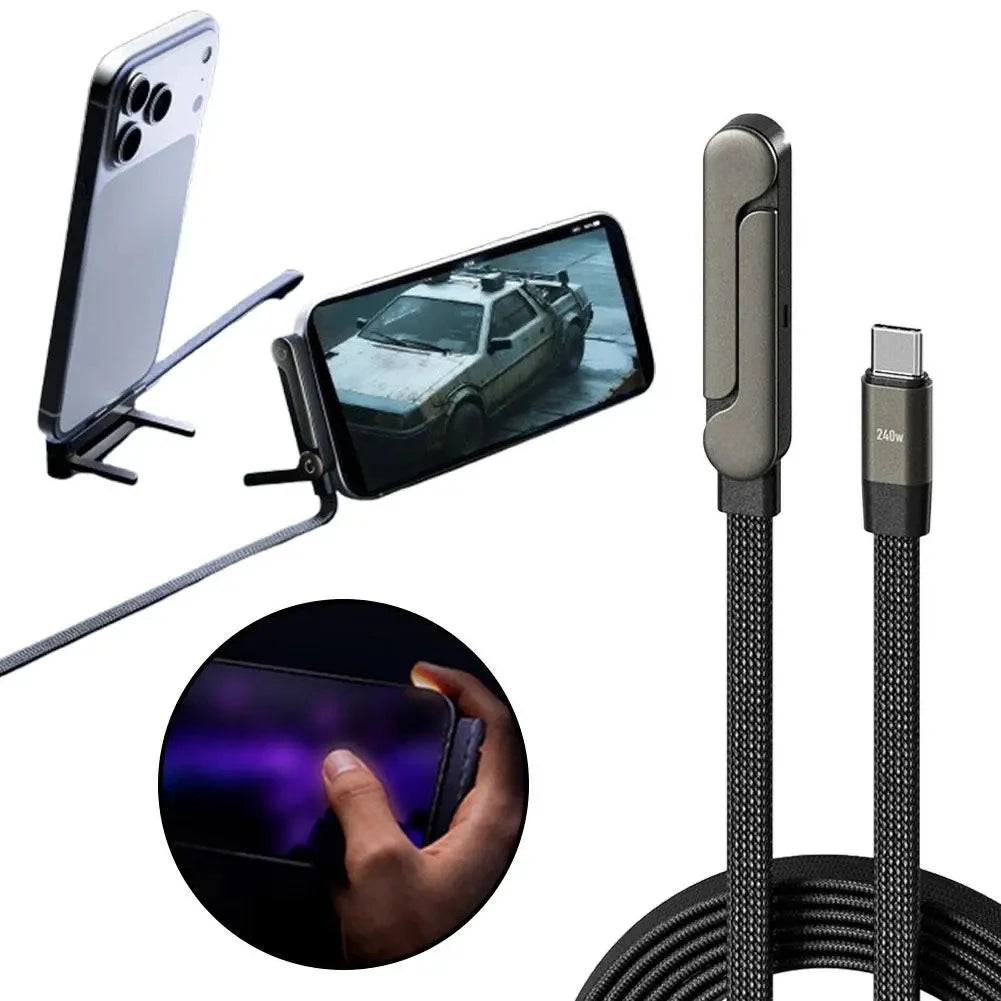 240W Type-C Fast Charging Cable with Stand