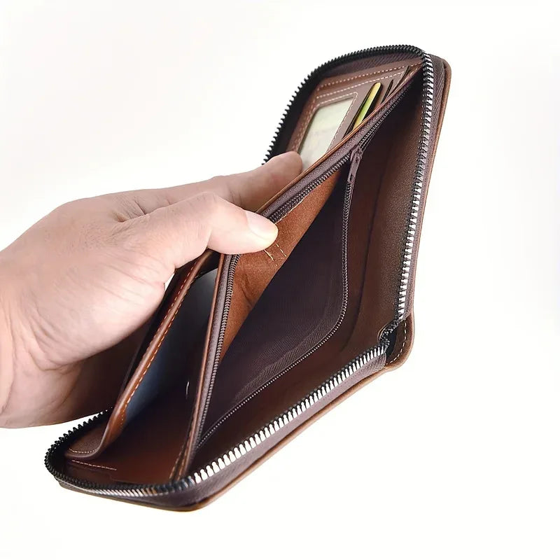 Retro Wax Oil PU Leather Short Wallet