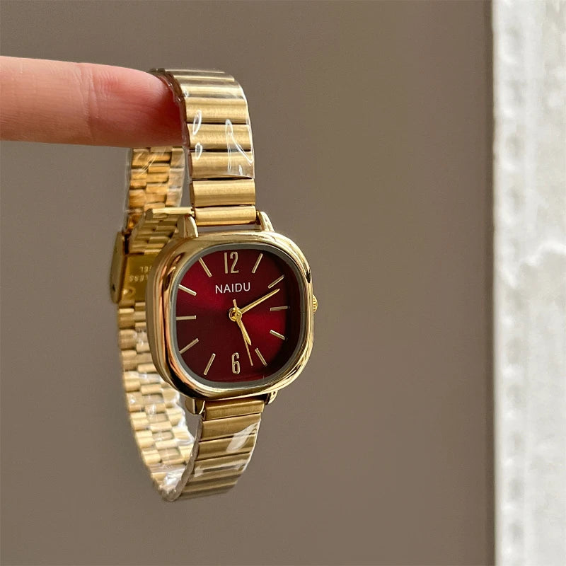 Women’s Square Stainless Steel Quartz Watch