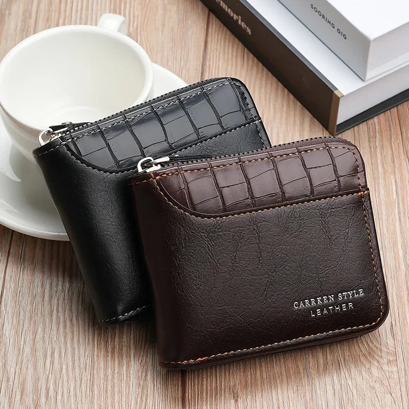 Men’s Leather Zipper Wallet