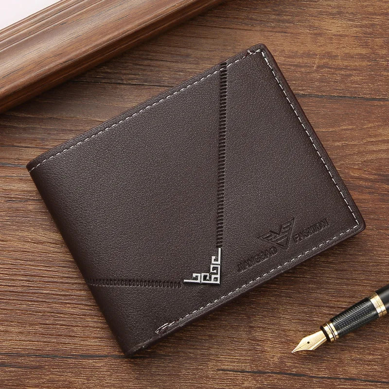 Lychee Texture Leather Card Holder Wallet