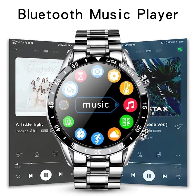 Full Circle Touch Screen Men Smart Watch Android || IOS.