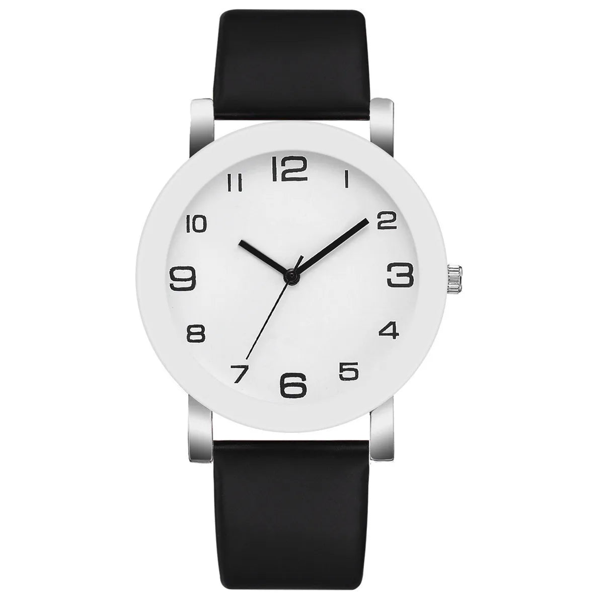 MOONBIFFY Dual Display Quartz Leather Watch