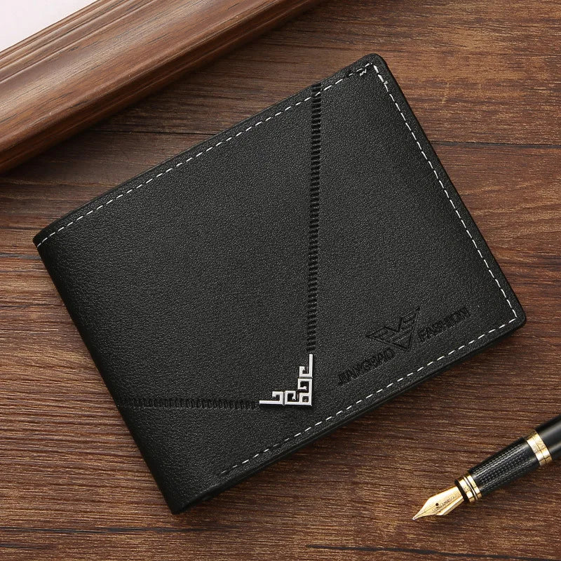 Lychee Texture Leather Card Holder Wallet