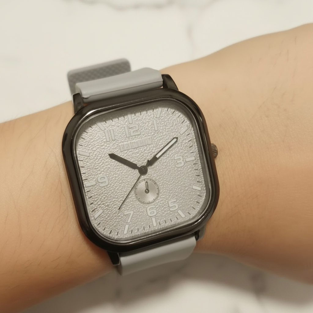 V248 Square Silicone Quartz Watch